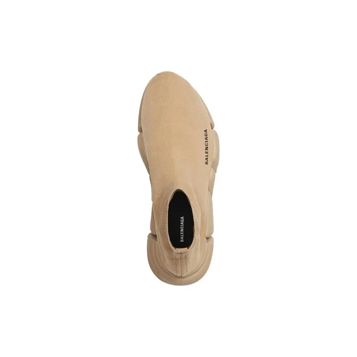 Men Trainers Balenciaga Speed 20 Monocolor Recycled Knit Trainers In Beige