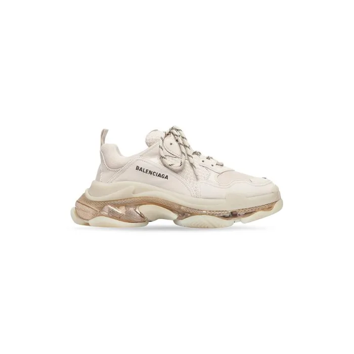 Men Trainers Balenciaga Triple S Clear Sole Trainers In White