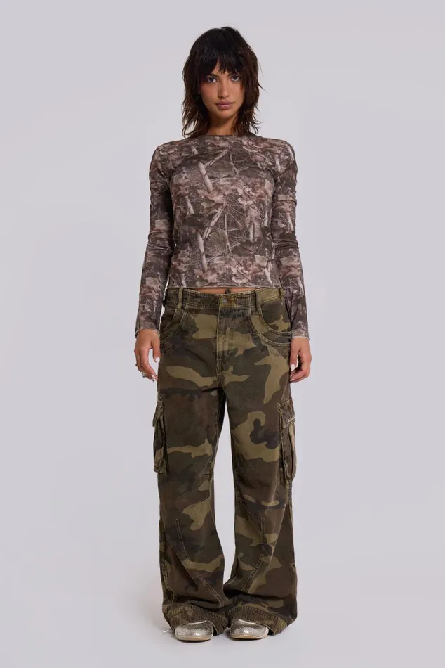 Men Trooper Camo Cargo Pant Jaded London Cargo Pants