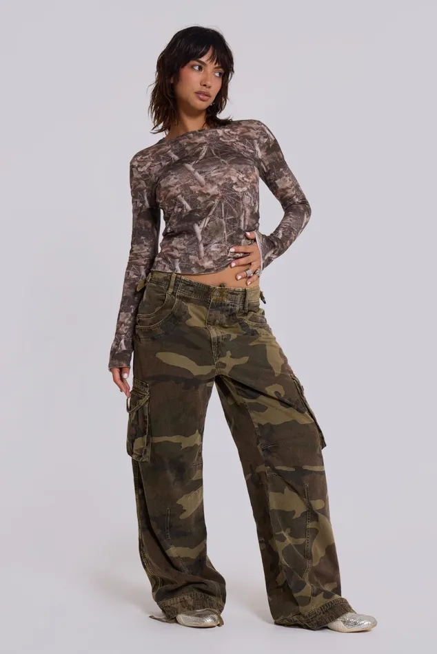 Men Trooper Camo Cargo Pant Jaded London Cargo Pants