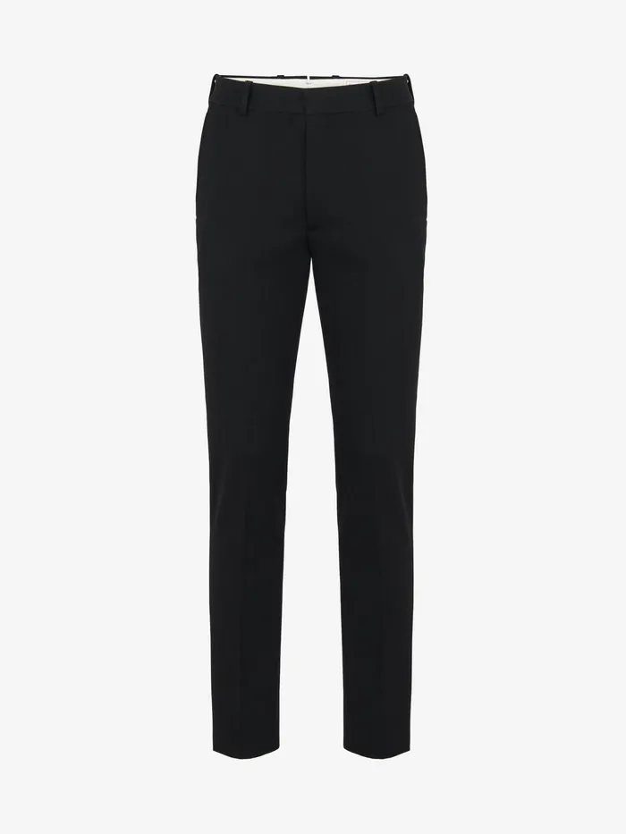Men Trousers Alexander McQueen Tailored Cigarette Trousers Black