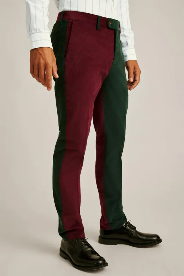 Men Velvet Trousers Panta Claus Bonobos Dress Pants