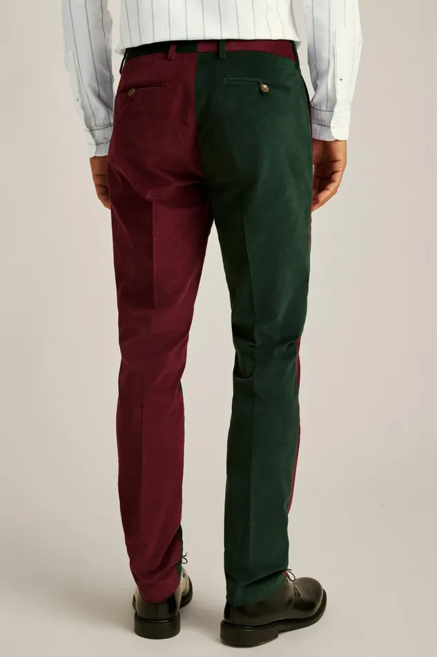 Men Velvet Trousers Panta Claus Bonobos Dress Pants