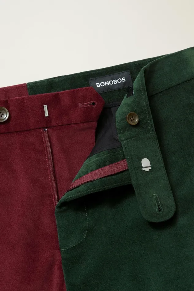 Men Velvet Trousers Panta Claus Bonobos Dress Pants