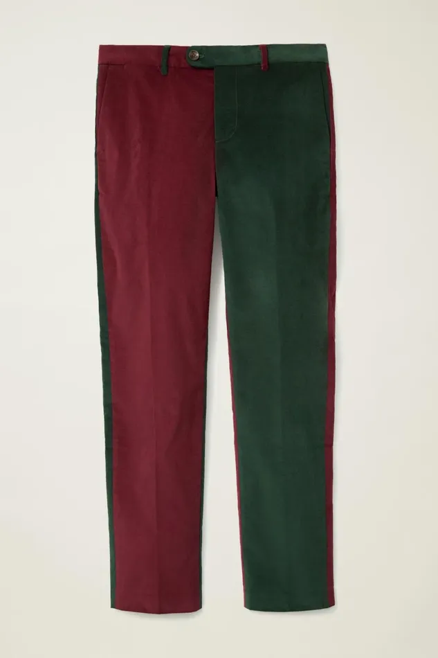 Men Velvet Trousers Panta Claus Bonobos Dress Pants