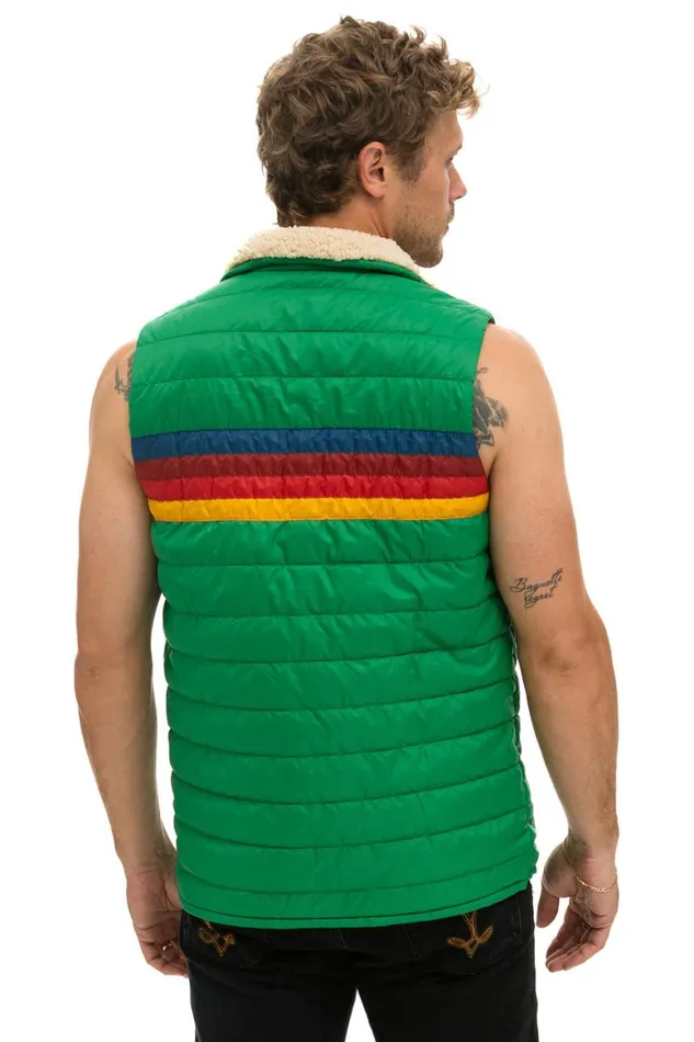 Men Vests Aviator Nation 4 Stripe Vest Sherpa Amazon
