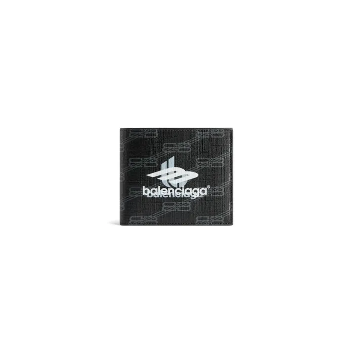 Men Wallets Balenciaga Signature Square Folded Coin Wallet Bb Monogram Coated Canvas In Black Men Wallets Balenciaga Signature Square Folded Coin Wallet Bb Monogram Coated Canvas In Black
