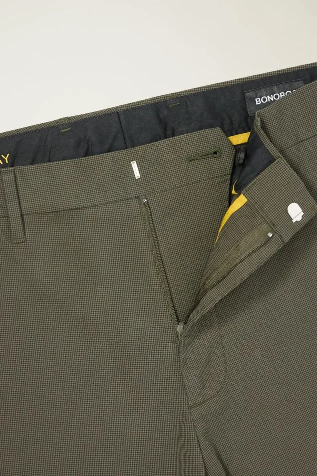 Men Weekday Warrior Dress Pants Wednesday Olive Houndstooth Bonobos Dress Pants