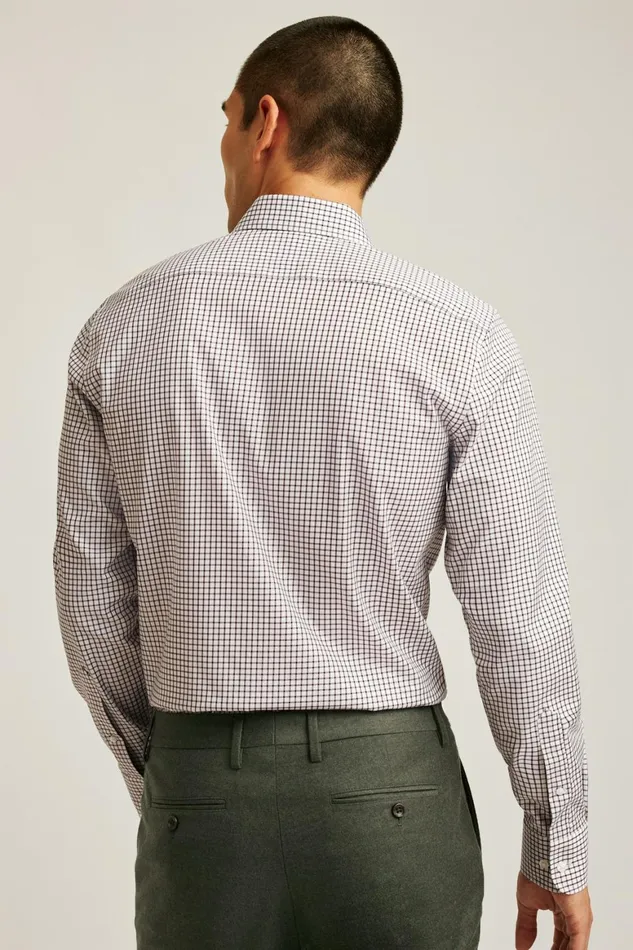 Men Weekday Warrior Dress Shirt Burgundy Bellshill Check Bonobos Business Casual Shirts