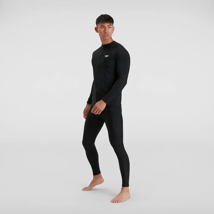 Men Wetsuits and Trisuits Speedo Men039s Essential Long Sleeve Zip Top Black Men Wetsuits and Trisuits Speedo Men039s Essential Long Sleeve Zip Top Black