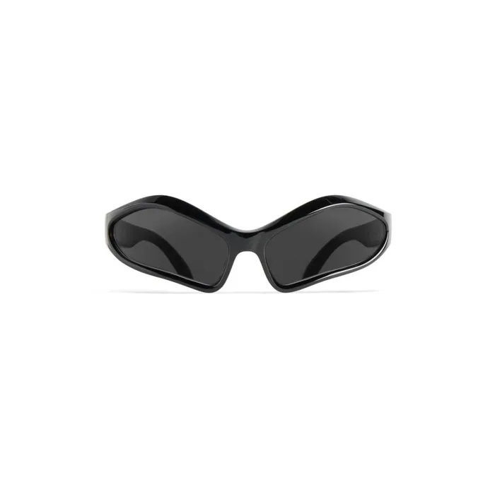 MenWomen Sunglasses Balenciaga Fennec Oval Sunglasses In Black