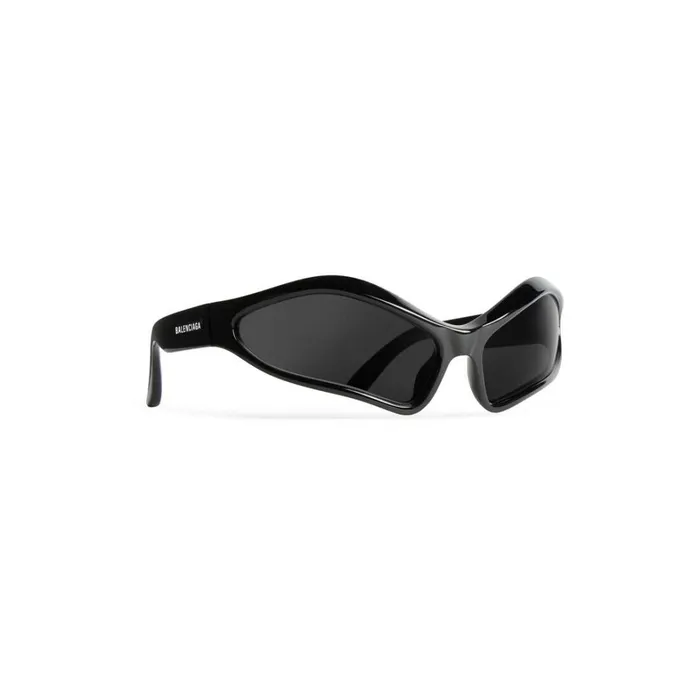 MenWomen Sunglasses Balenciaga Fennec Oval Sunglasses In Black