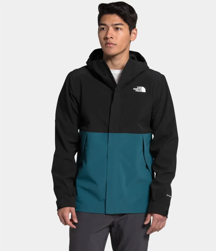 Mens Apex Flex DryVent Jacket Mallard Bluetnf Black The North Face Rainwear