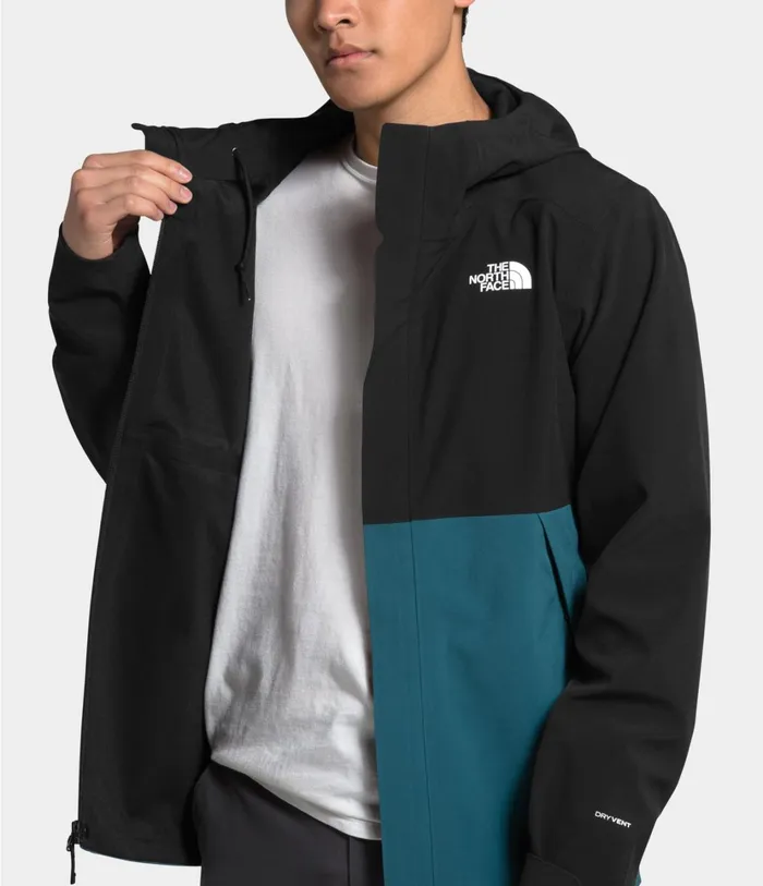 Mens Apex Flex DryVent Jacket Mallard Bluetnf Black The North Face Rainwear
