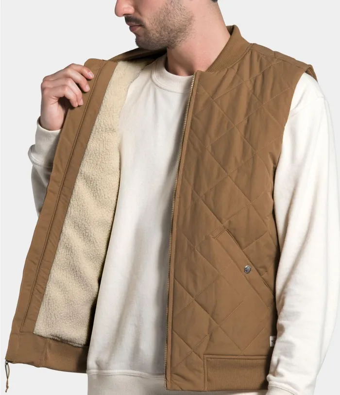 Mens Cuchillo Insulated Vest Utility Brown The North Face Insulated and Down Jackets