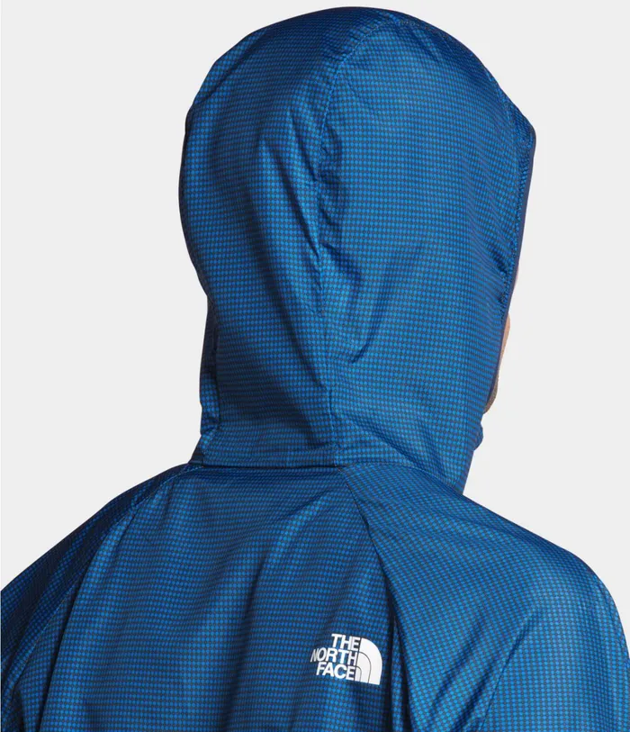 Mens Flyweight Hoodie Bomber Blue Richter Mesh Print The North Face Windbreakers