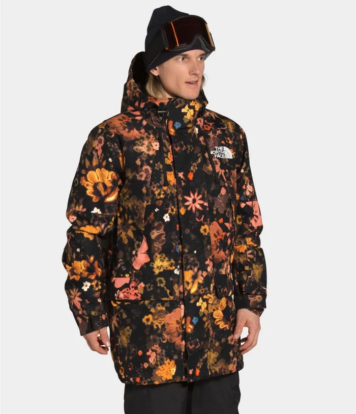 Mens Goldmill Parka Tnf Black Flower Child Multi Print The North Face Snow