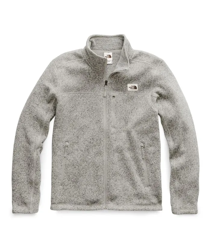 Mens Gordon Lyons FullZip Jacket Granite Bluff Tan Heather The North Face Fleece