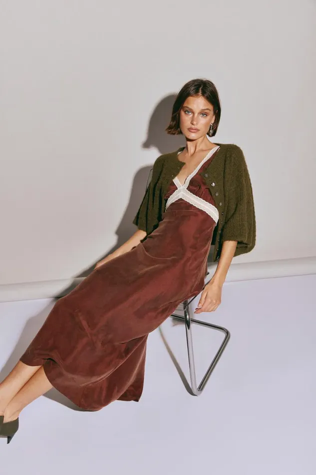 MidiMaxi Dresses Women VRG GRL Meet Me On The Dance Floor Bias Cut Maxi Dress Umber MidiMaxi Dresses Women VRG GRL Meet Me On The Dance Floor Bias Cut Maxi Dress Umber