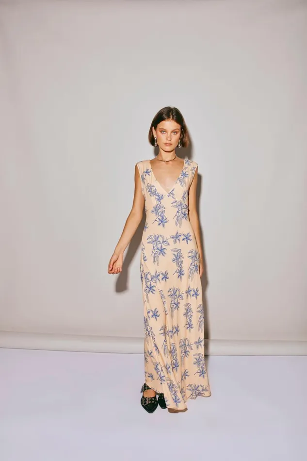 MidiMaxi Dresses Women VRG GRL Sunlit Isle Bias Cut Maxi Dress Iris MidiMaxi Dresses Women VRG GRL Sunlit Isle Bias Cut Maxi Dress Iris