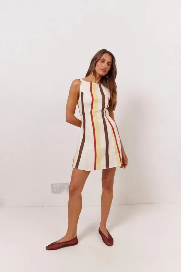 Mini Dresses Women VRG GRL Chloe Linen Mini Dress Ace Mini Dresses Women VRG GRL Chloe Linen Mini Dress Ace