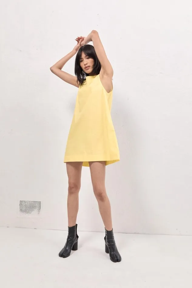 Mini Dresses Women VRG GRL Tulli Mini Dress Lemon Mini Dresses Women VRG GRL Tulli Mini Dress Lemon