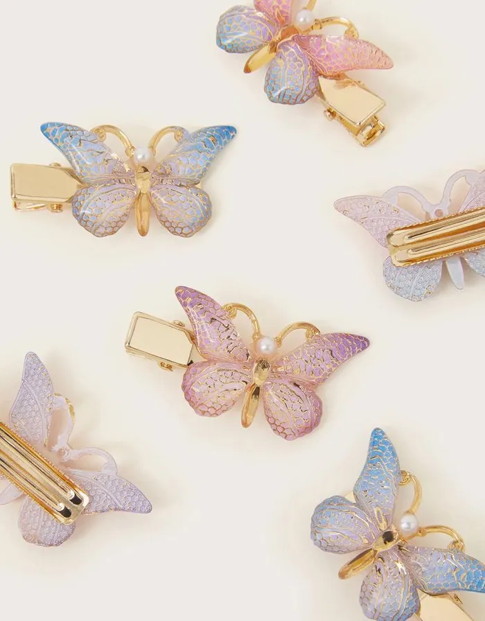 Monsoon 6Pack Rainbow Butterfly Hair Clips Children Girls039 Hair Accessories Monsoon 6Pack Rainbow Butterfly Hair Clips Children Girls039 Hair Accessories