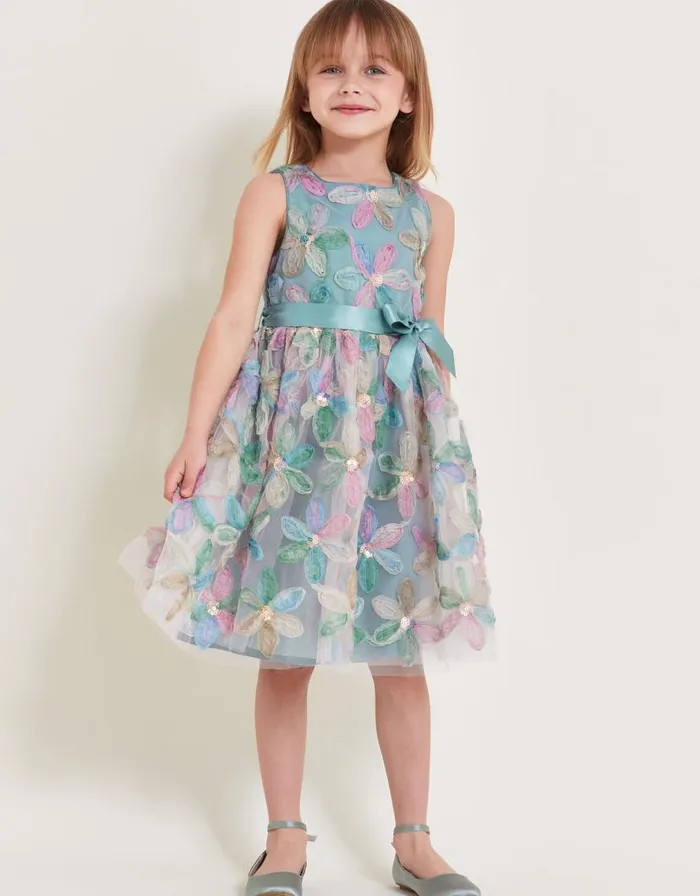 Monsoon Aaliyah Floral Dress Green Children Dresses Monsoon Aaliyah Floral Dress Green Children Dresses