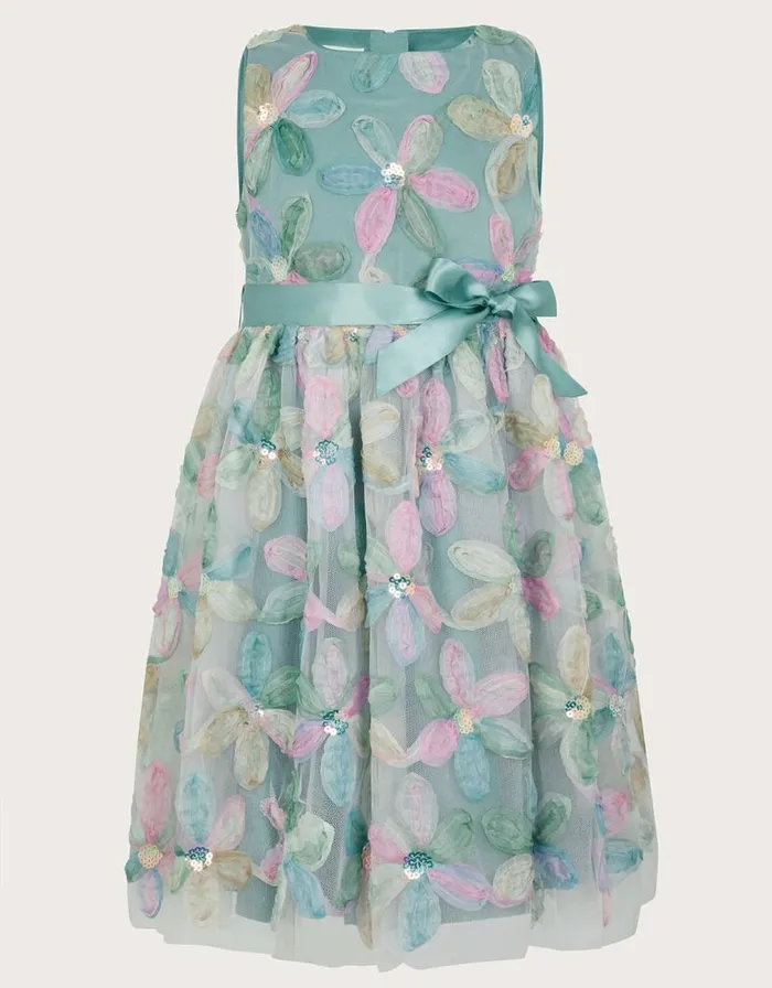 Monsoon Aaliyah Floral Dress Green Children Dresses Monsoon Aaliyah Floral Dress Green Children Dresses