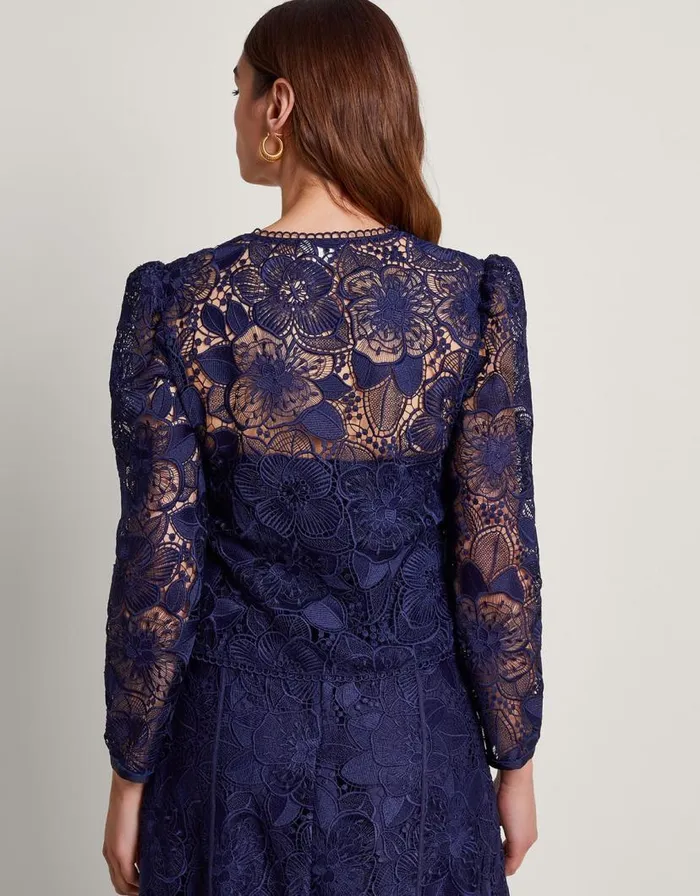 Monsoon Abelia Lace Jacket Blue Women Coords Monsoon Abelia Lace Jacket Blue Women Coords