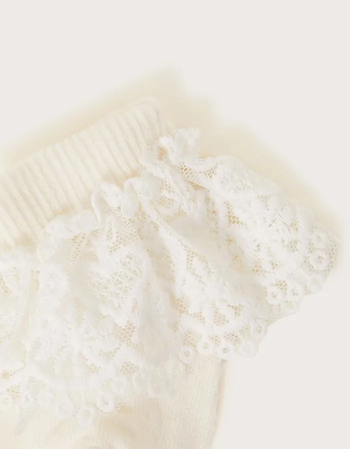Monsoon Baby Heart Lace Socks Ivory Children Girls039 Tights and Socks Monsoon Baby Heart Lace Socks Ivory Children Girls039 Tights and Socks