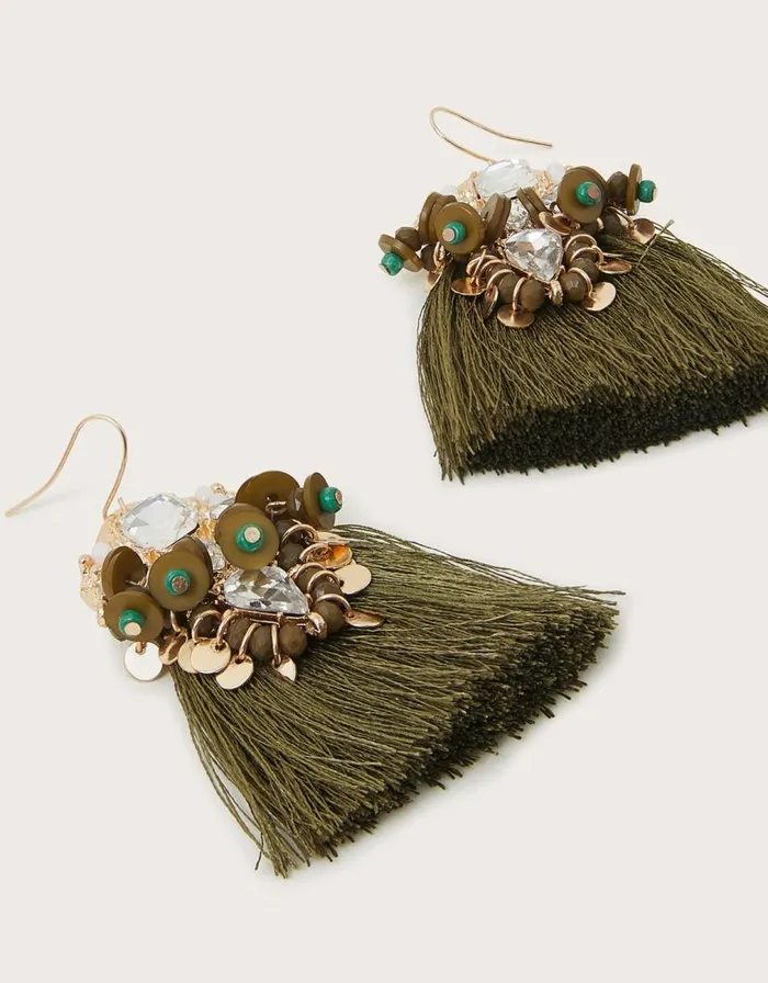 Monsoon Beaded Fringe Earrings Women Jewellery and Hair Monsoon Beaded Fringe Earrings Women Jewellery and Hair