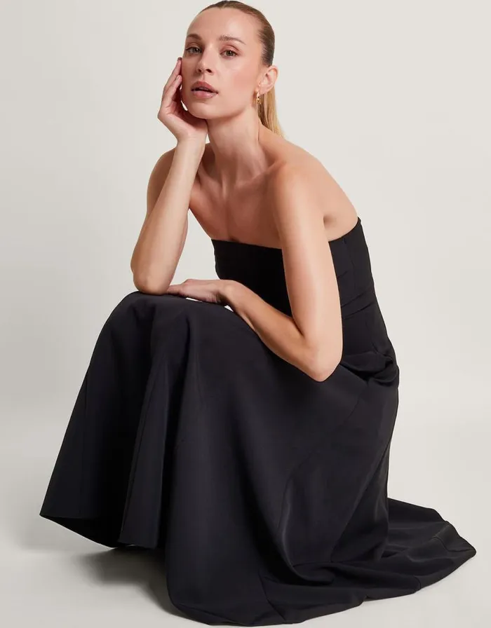 Monsoon Briar Bandeau Dress Black Women Occasionwear
