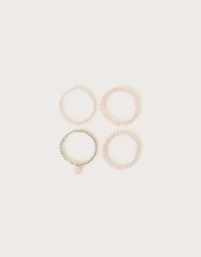 Monsoon Bridesmaid Pearl Bracelets 4 Pack Children Girls039 Jewellery