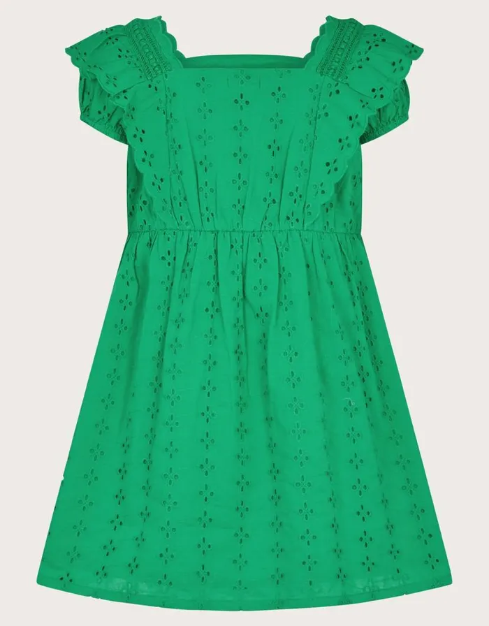 Monsoon Broderie Frill Dress Green Children Dresses Monsoon Broderie Frill Dress Green Children Dresses