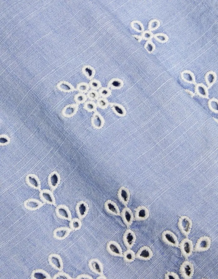Monsoon Broderie WideLeg Trousers Blue Children Trousers and Shorts Monsoon Broderie WideLeg Trousers Blue Children Trousers and Shorts