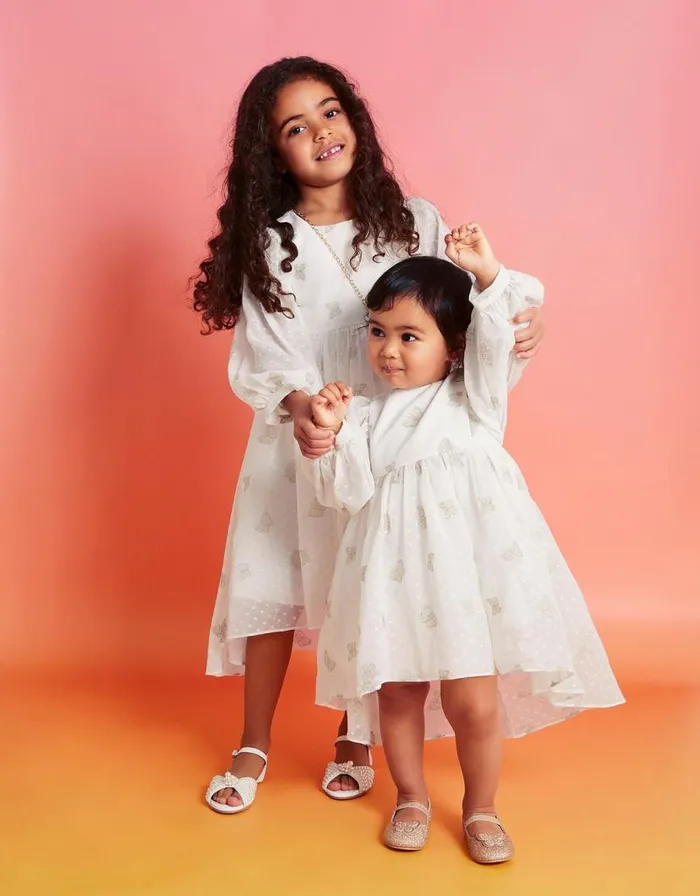 Monsoon Butterfly Tunic Dress Cream Children Dresses Monsoon Butterfly Tunic Dress Cream Children Dresses