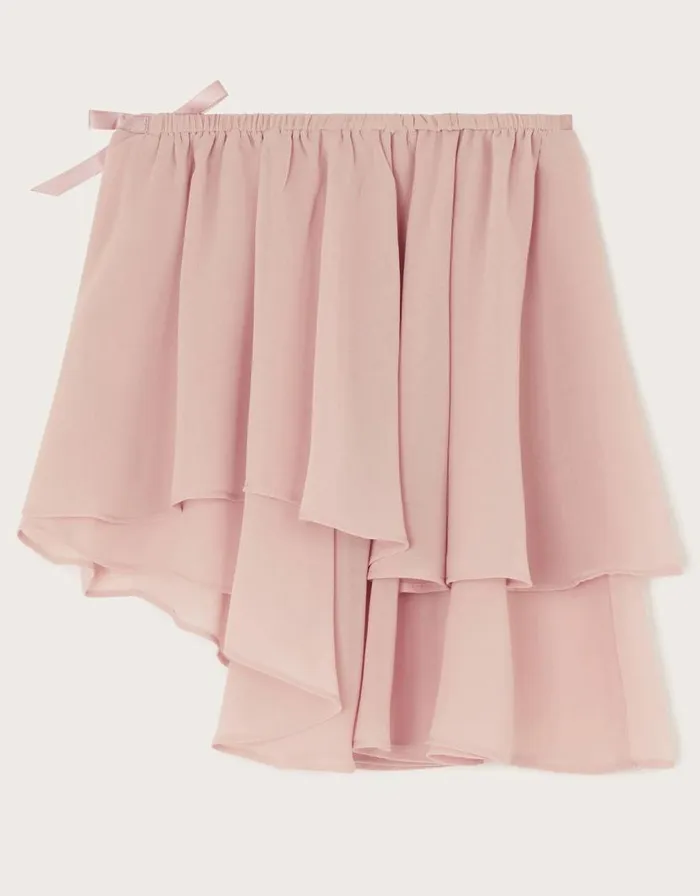 Monsoon Carlotta Asymmetrical Wrap Skirt Pink Children Partywear Monsoon Carlotta Asymmetrical Wrap Skirt Pink Children Partywear