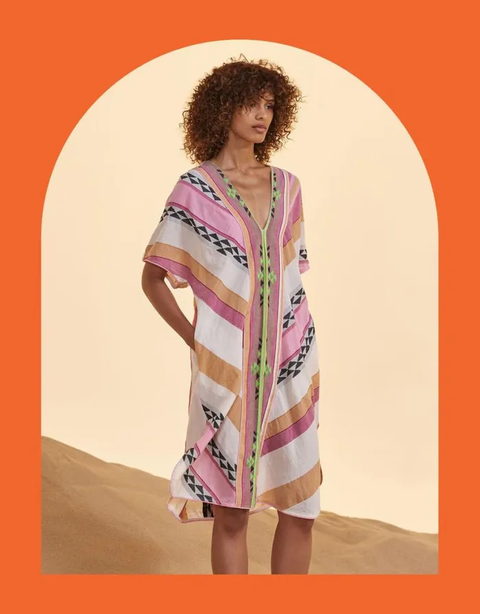 Monsoon Devotion Twins Jacquard Tunic Multi Women Beachwear and Swimwear