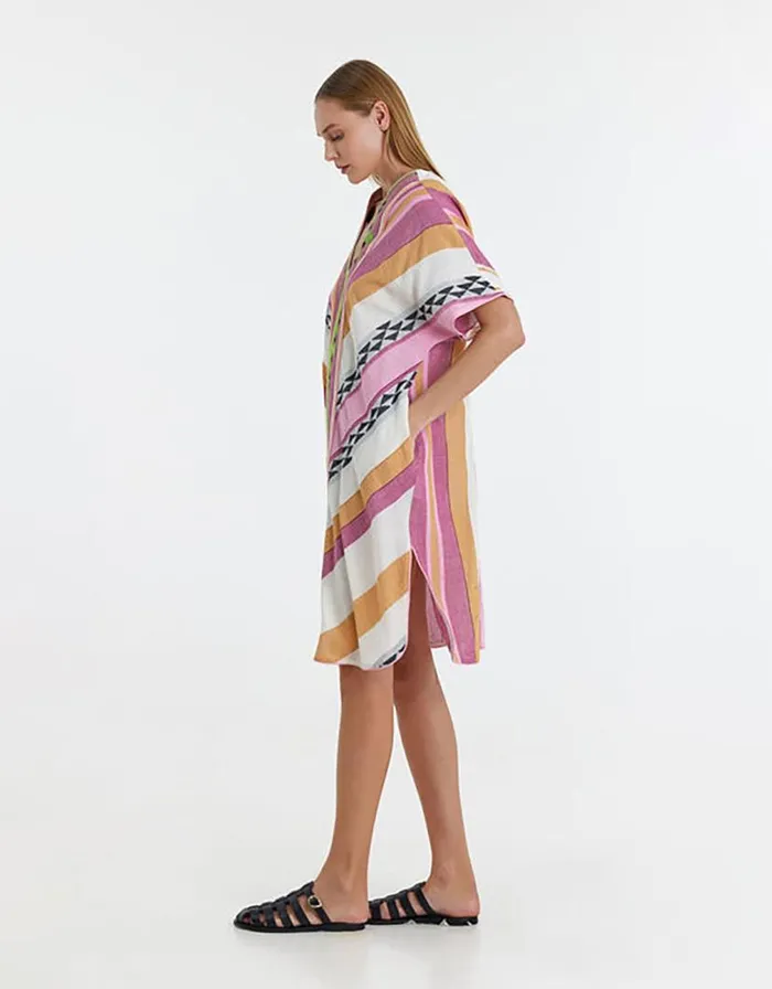 Monsoon Devotion Twins Jacquard Tunic Multi Women Beachwear and Swimwear Monsoon Devotion Twins Jacquard Tunic Multi Women Beachwear and Swimwear
