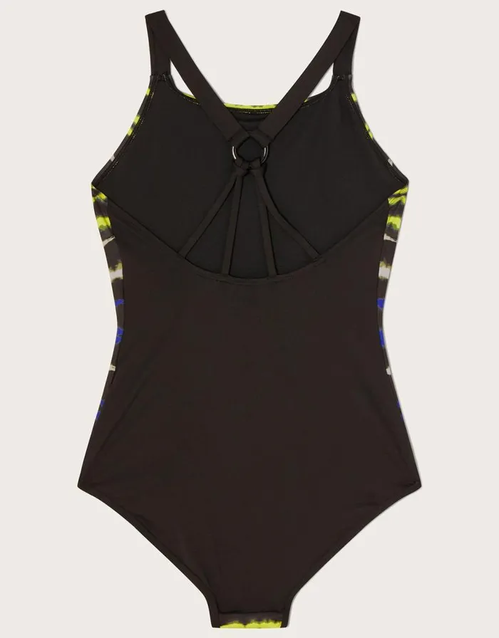 Monsoon Electric Tie Dye Strap Swimsuit Black Children Beachwear and Swimwear Monsoon Electric Tie Dye Strap Swimsuit Black Children Beachwear and Swimwear