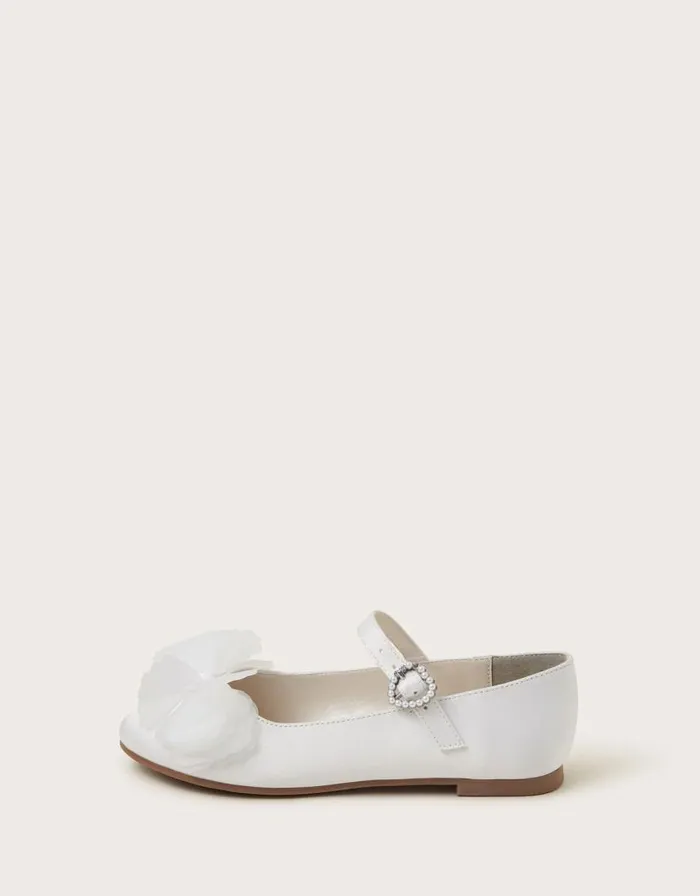 Monsoon Embellished Ballet Flats Ivory Children Partywear Monsoon Embellished Ballet Flats Ivory Children Partywear