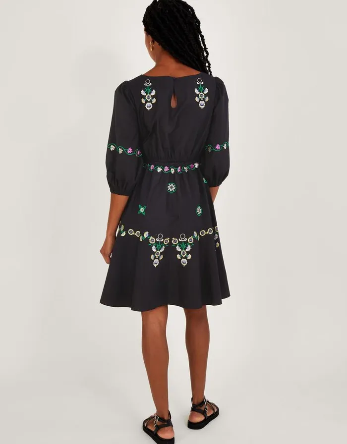 Monsoon Embroidered Tiered Dress Black Women Day Dresses Monsoon Embroidered Tiered Dress Black Women Day Dresses