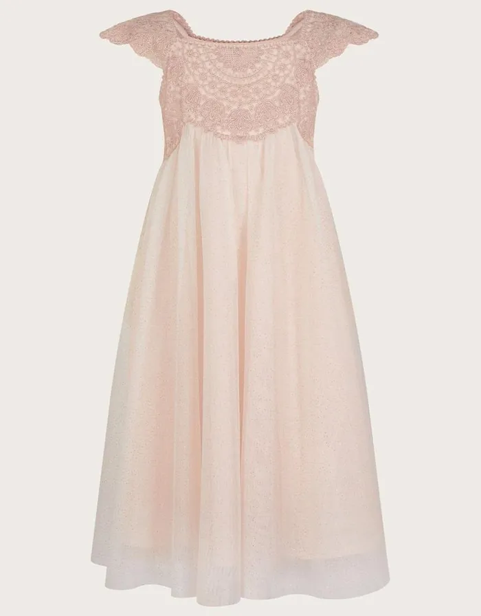 Monsoon Estella Dress Pink Children Dresses
