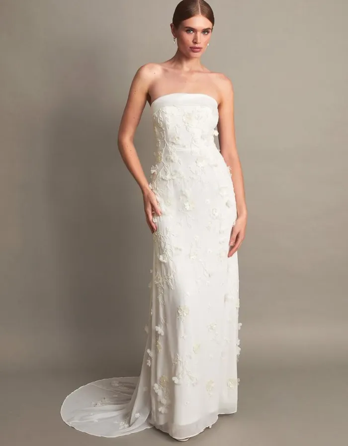 Monsoon Eve Embellished Bridal Dress Ivory Women Embroidered Dresses