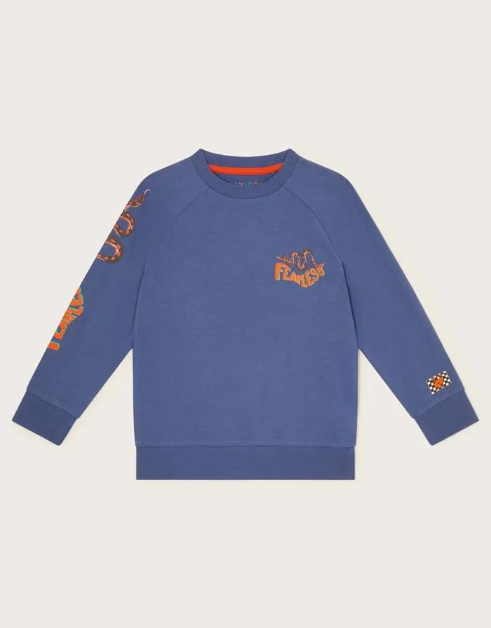 Monsoon Fearless Long Sleeve TShirt Blue Children Casualwear Collection