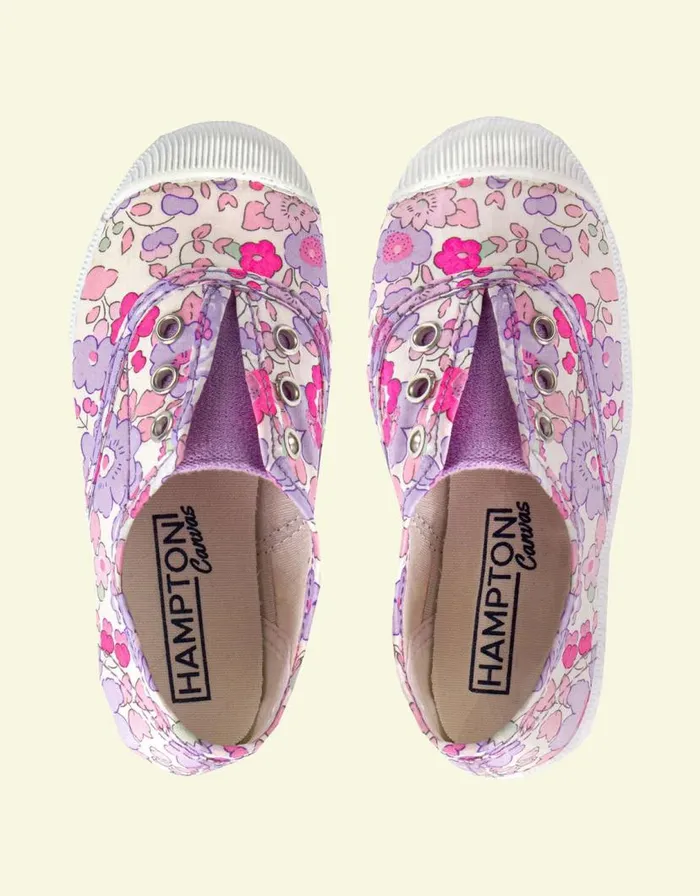 Monsoon Hampton Canvas Plum Plimsolls Purple Children Girls039 Shoes and Sandals