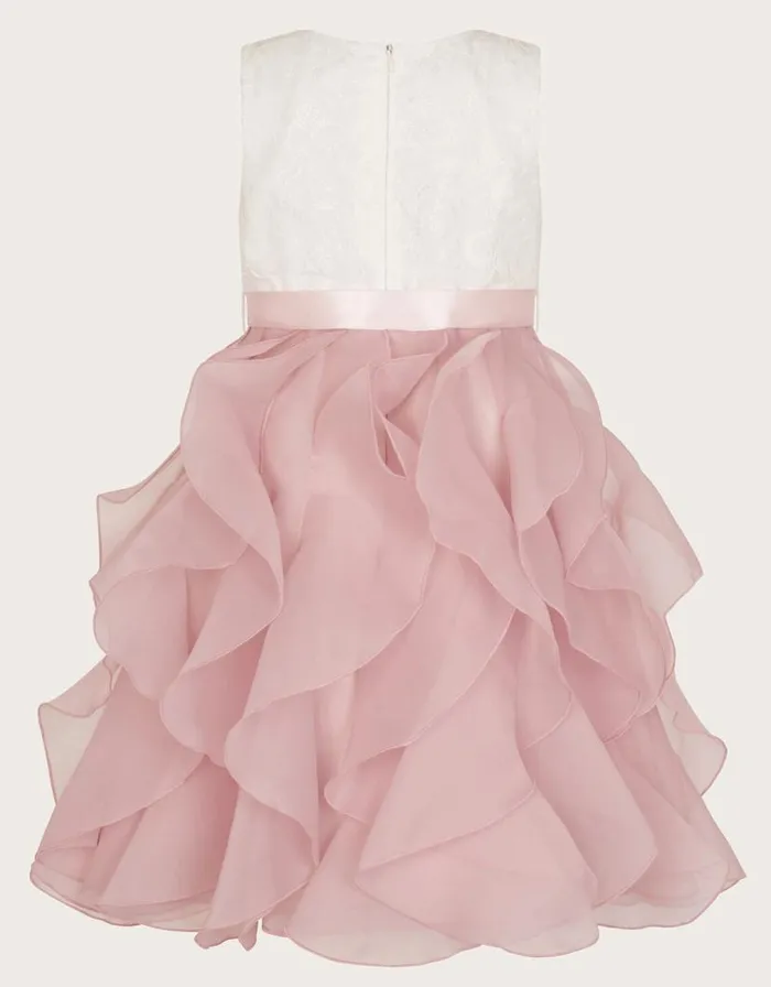 Monsoon Lace Cancan Ruffle Dress Pink Children Dresses Monsoon Lace Cancan Ruffle Dress Pink Children Dresses