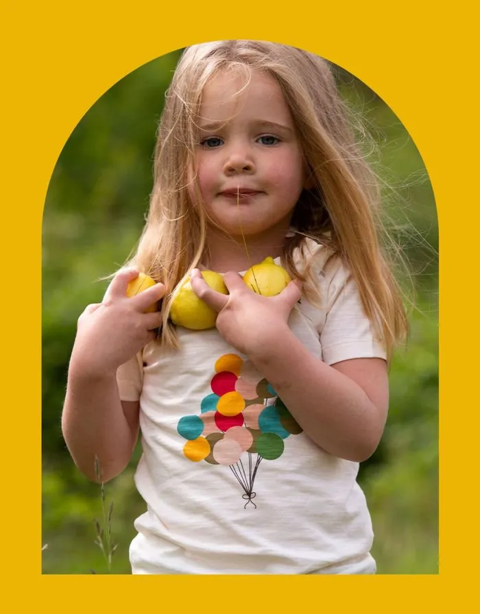 Monsoon Little Green Radicals Balloons TShirt Natural Children Tops and Tshirts Monsoon Little Green Radicals Balloons TShirt Natural Children Tops and Tshirts