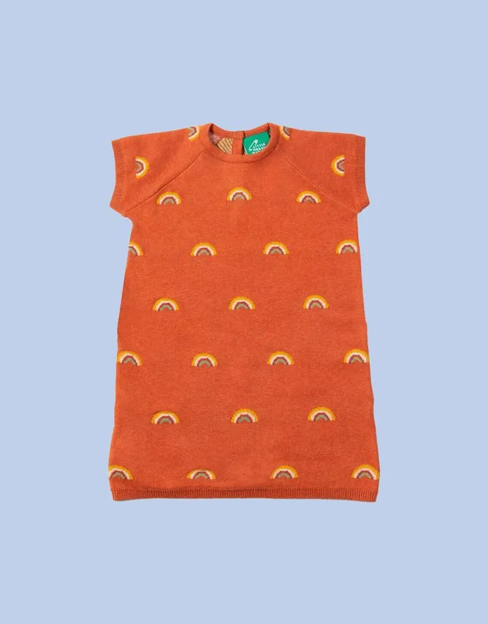 Monsoon Little Green Radicals Rainbow Tunic Red Children Dresses